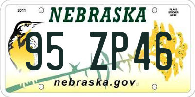 NE license plate 95ZP46