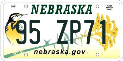 NE license plate 95ZP71