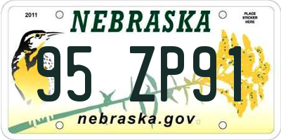 NE license plate 95ZP91