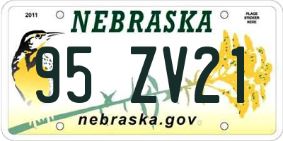 NE license plate 95ZV21