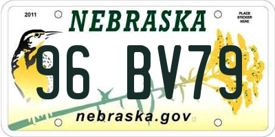 NE license plate 96BV79