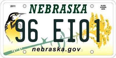 NE license plate 96EI01