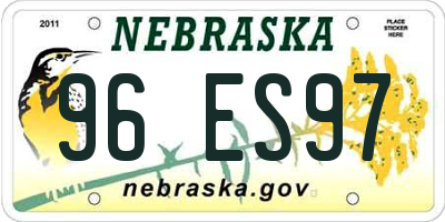 NE license plate 96ES97