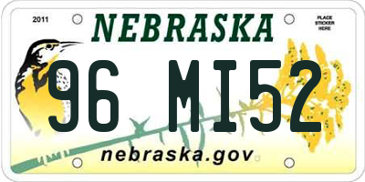 NE license plate 96MI52