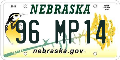 NE license plate 96MP14