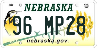 NE license plate 96MP28