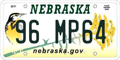 NE license plate 96MP64
