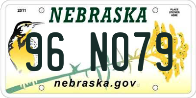NE license plate 96NO79