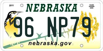 NE license plate 96NP79