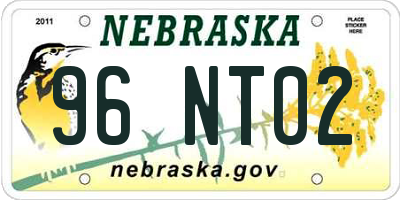 NE license plate 96NT02