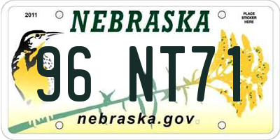 NE license plate 96NT71