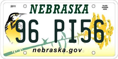NE license plate 96PI56
