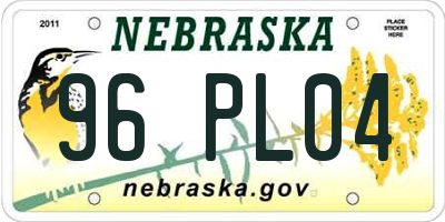 NE license plate 96PL04