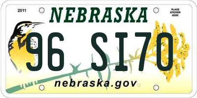 NE license plate 96SI70