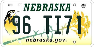 NE license plate 96TI71