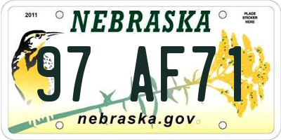 NE license plate 97AF71