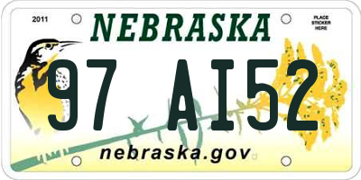 NE license plate 97AI52