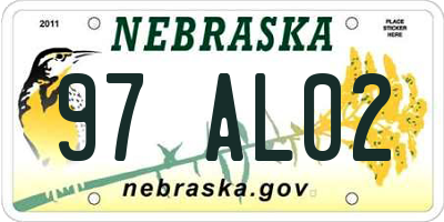 NE license plate 97AL02