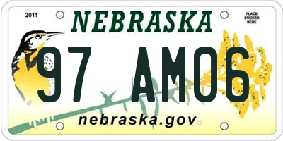 NE license plate 97AM06