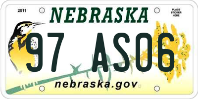 NE license plate 97AS06