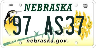 NE license plate 97AS37