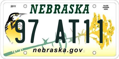 NE license plate 97AT11