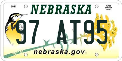 NE license plate 97AT95
