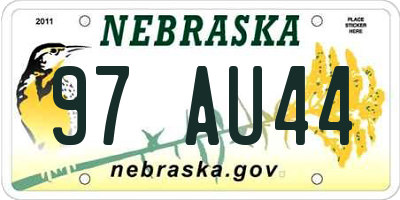 NE license plate 97AU44