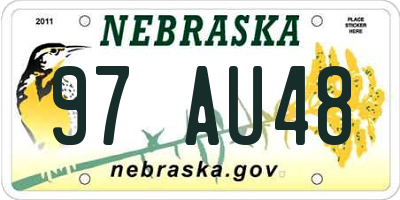 NE license plate 97AU48