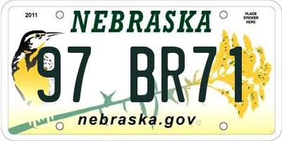 NE license plate 97BR71