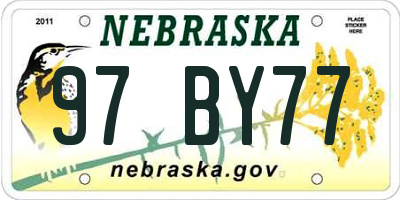NE license plate 97BY77