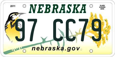 NE license plate 97CC79