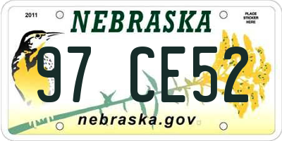 NE license plate 97CE52