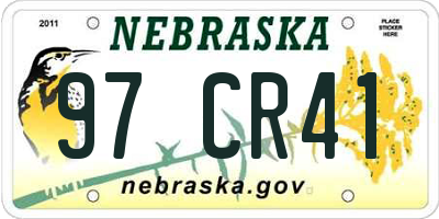 NE license plate 97CR41