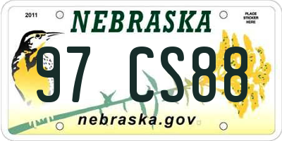 NE license plate 97CS88