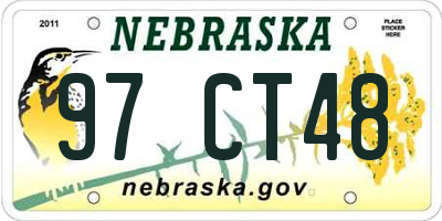 NE license plate 97CT48