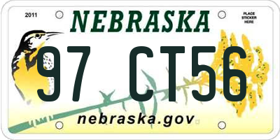 NE license plate 97CT56
