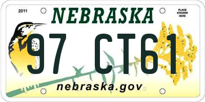NE license plate 97CT61