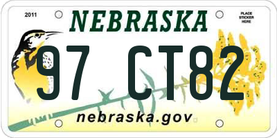 NE license plate 97CT82