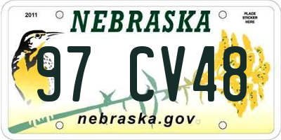 NE license plate 97CV48