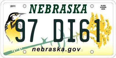 NE license plate 97DI61