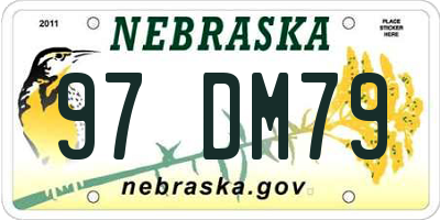 NE license plate 97DM79
