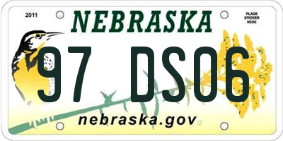 NE license plate 97DS06