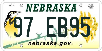 NE license plate 97EB95