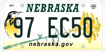 NE license plate 97EC50