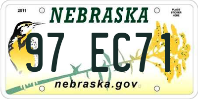 NE license plate 97EC71
