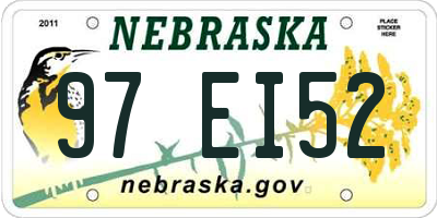 NE license plate 97EI52