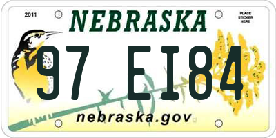 NE license plate 97EI84