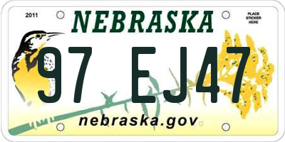 NE license plate 97EJ47