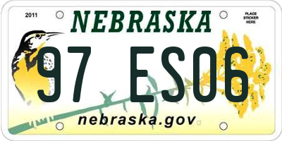 NE license plate 97ES06